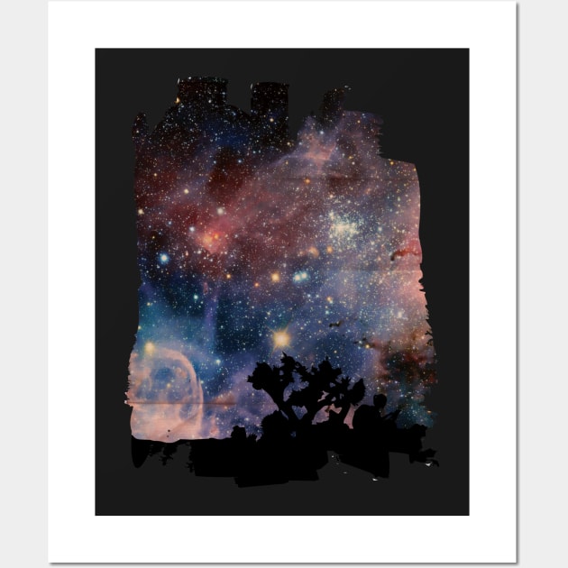 Colorful Night Sky while Camping & Reading Wall Art by Freid